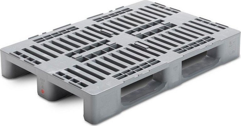 Georg Paleta plastikowa EURO H1 1200 x 800 mm z płozami (bortnice na krawędziach)