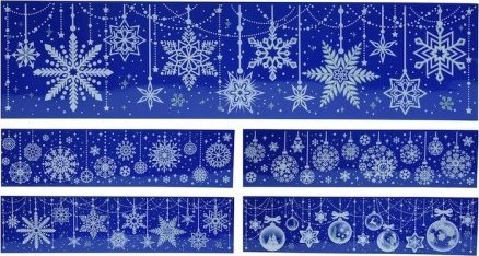 Dekoracja świąteczna Koopman Szablony świąteczne do sztucznego śniegu 59x15 cm