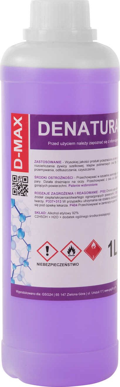 GSG Denaturat alkohol skażony D-MAX 1L