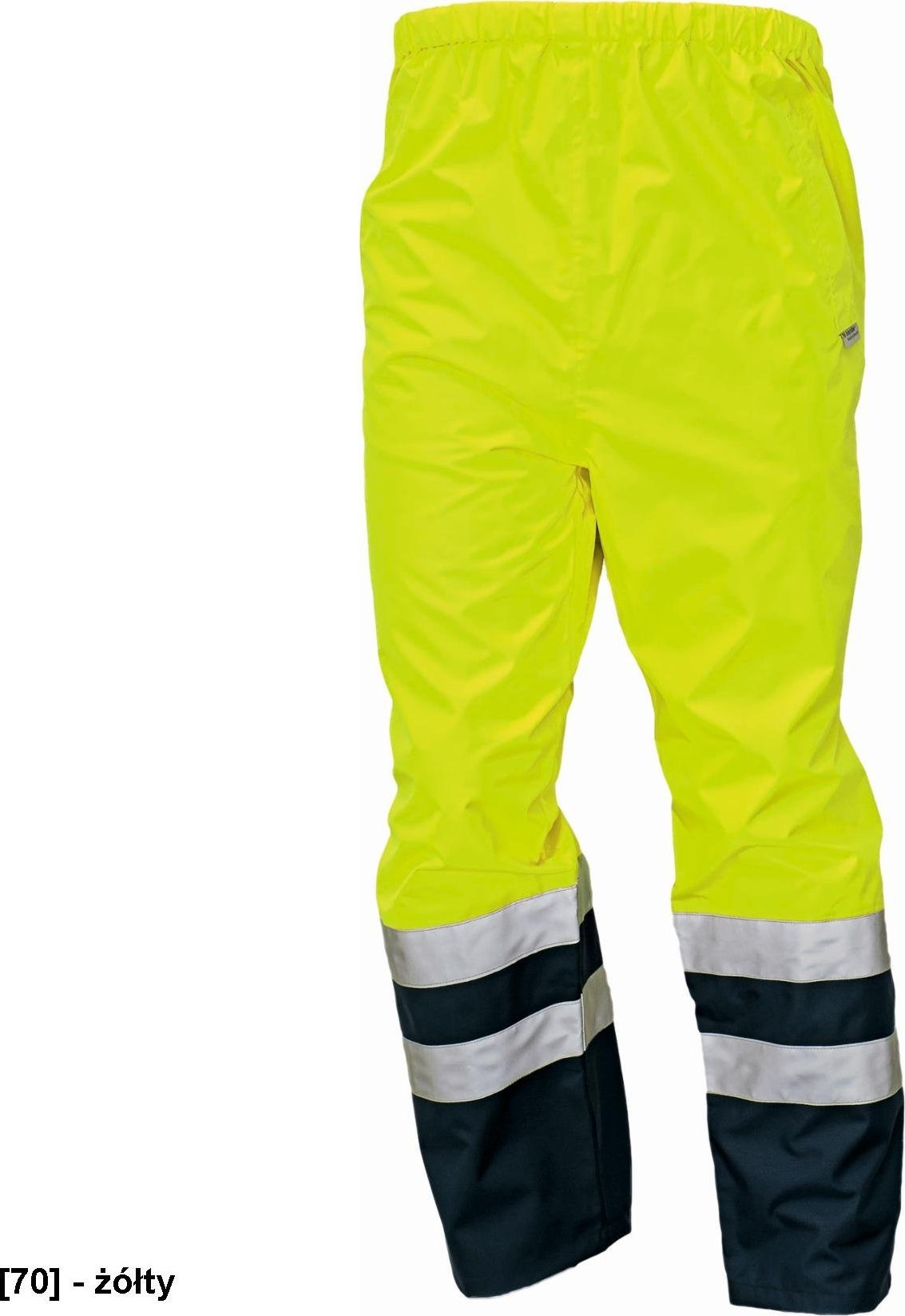 CERVA EPPING - spodnie robocze do pasa nieocieplane Hi-Vis 100% poliester/PU - żółty L