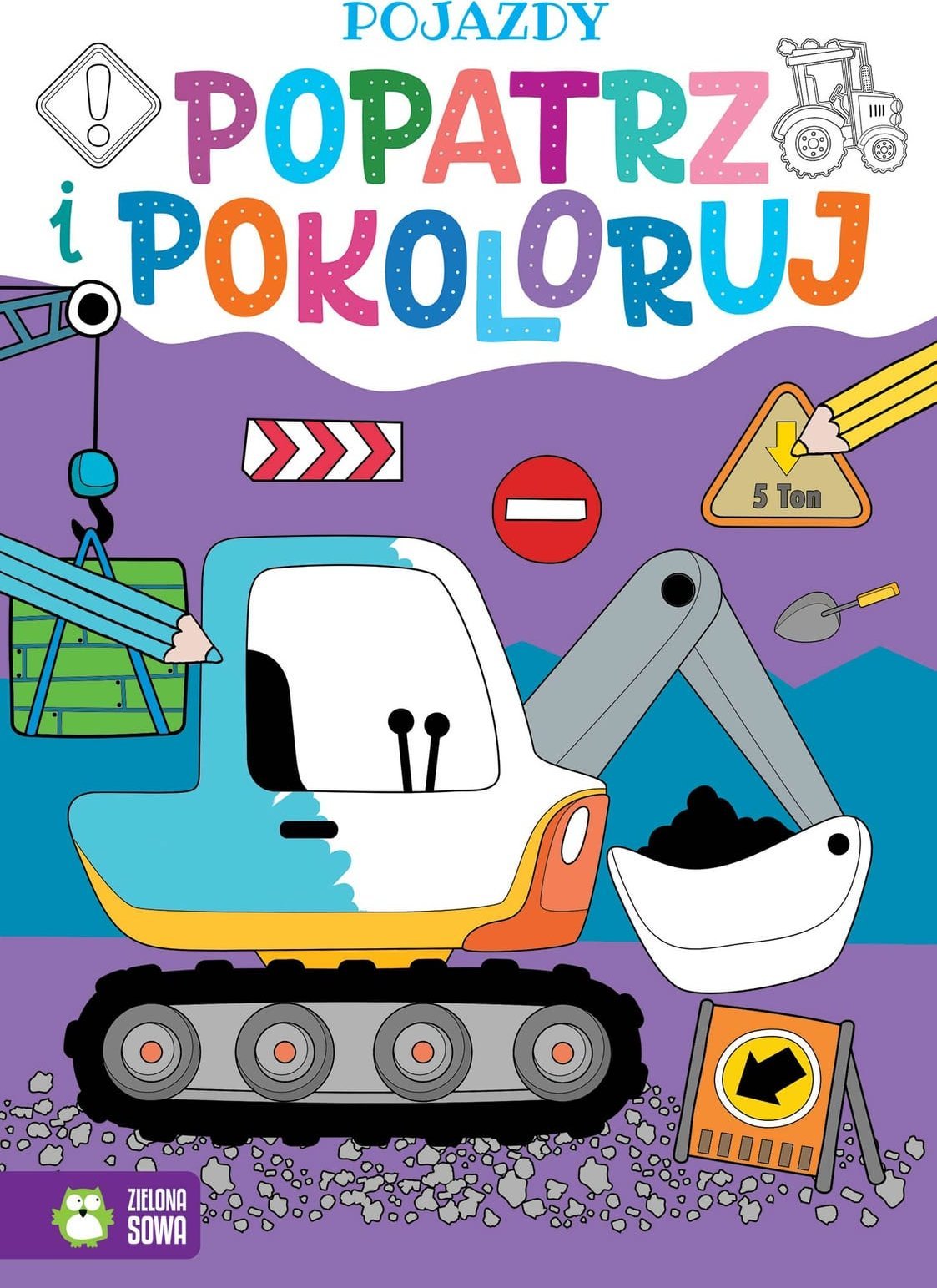 Skrzat Popatrz i pokoloruj. Pojazdy