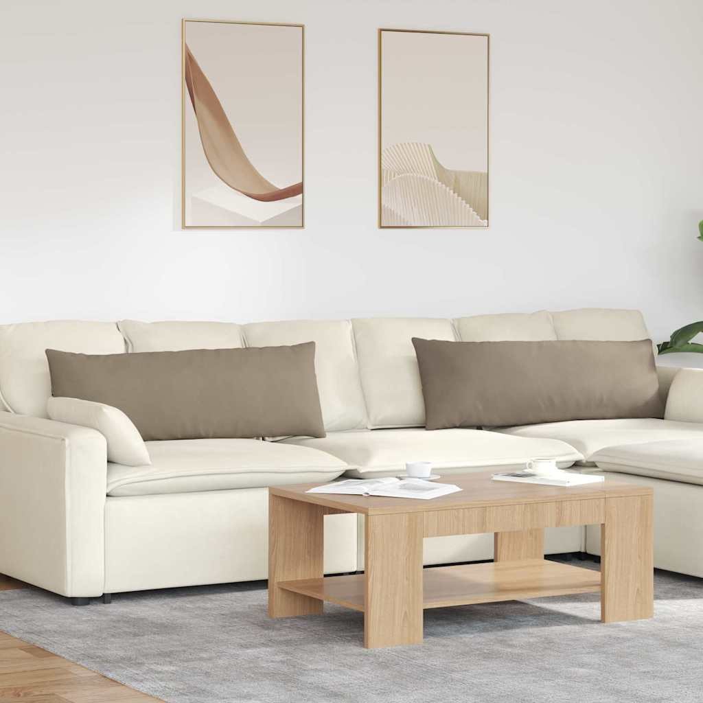 vidaXL Poduszki na sofę 2 pcs Ciemnoszary 120 x 40 cm tkanina