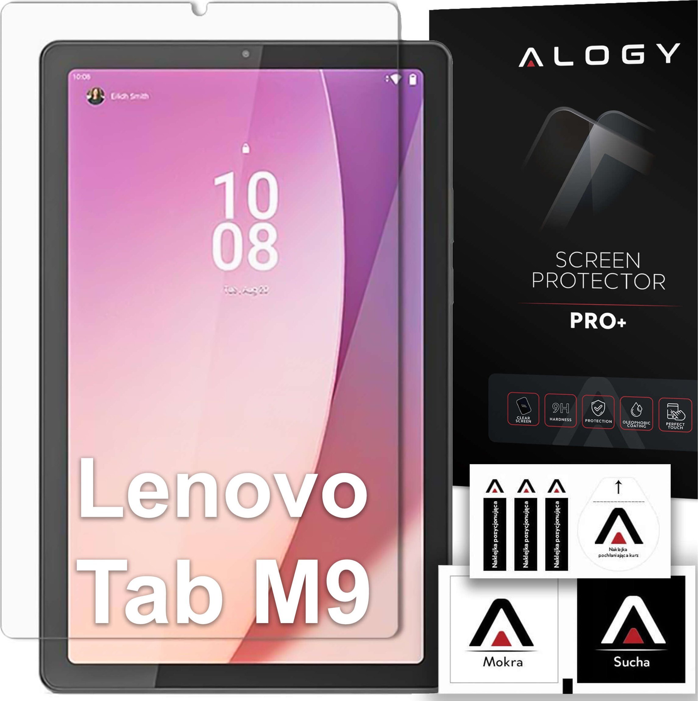 Alogy Szkło Hartowane Na Ekran Lenovo Tab M9 9 Tb310 Tb-310Fu Tb-310Xu 2023 Screen Protector Pro+ 9H
