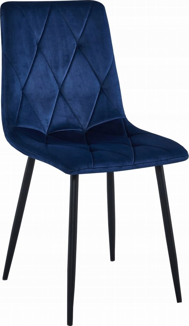 Leobert Krzesło LIBRA - granat aksamit / nogi czarne x 4