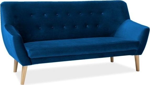Signal Sofa NORDIC 3 VELVET granatowa obszyta tkaniną typu velvet z przeszyciami SIGNAL