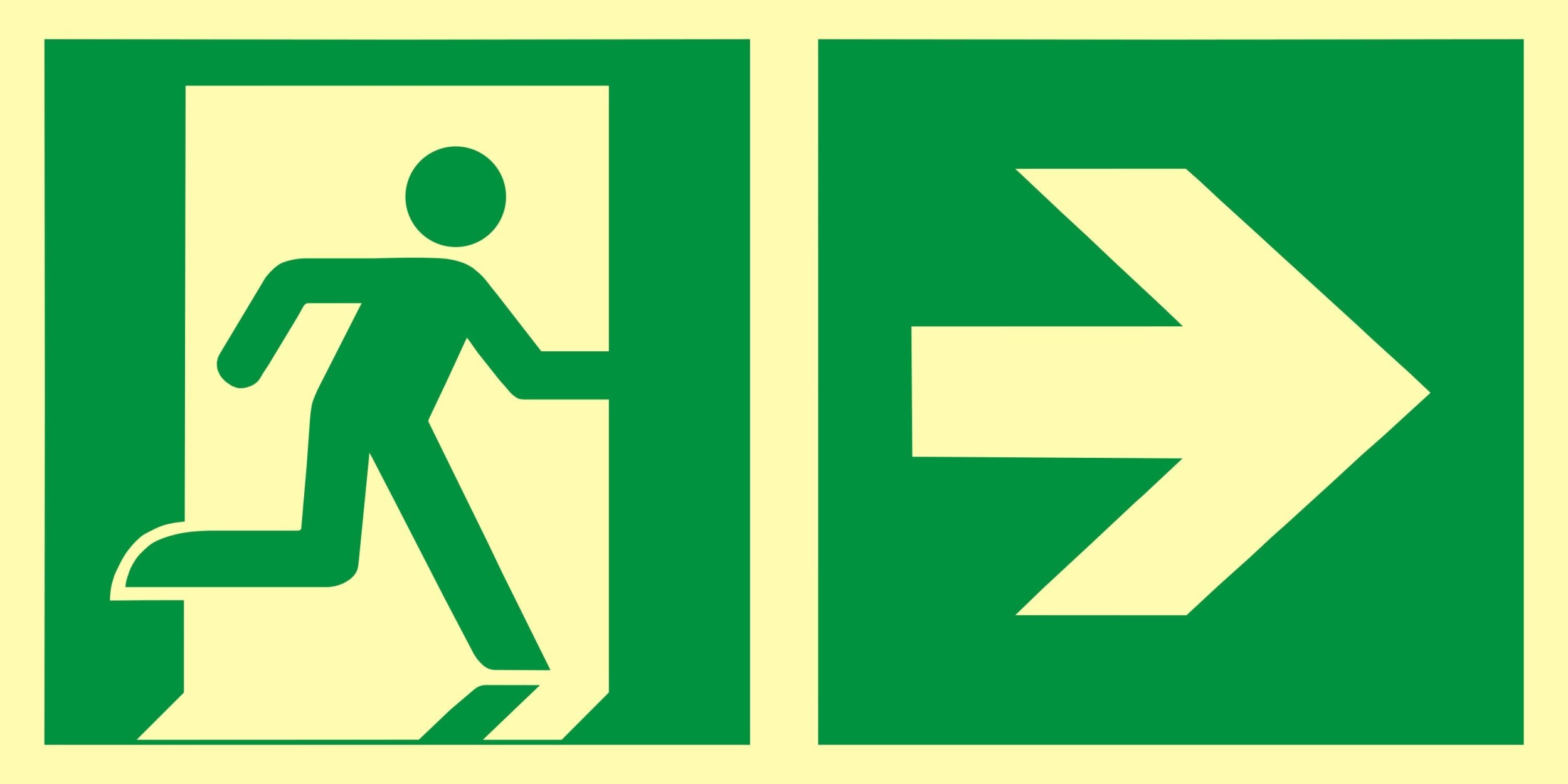 PROCERA AAE 107 CE PS - Znak ewakuacyjny, kierunek do wyjścia ewakuacyjnego w prawo