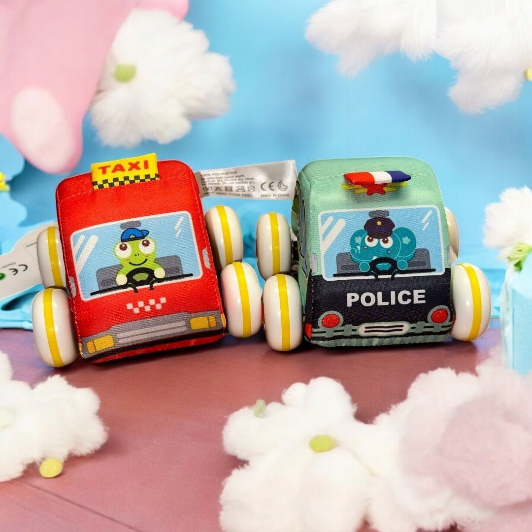 Zabawka dla malucha pojazd miękki materiałowy