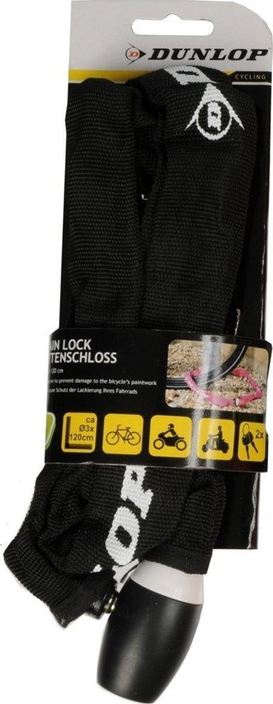Dunlop Zapięcie rowerowe łańcuch na zamek dł. 120cm Dunlop