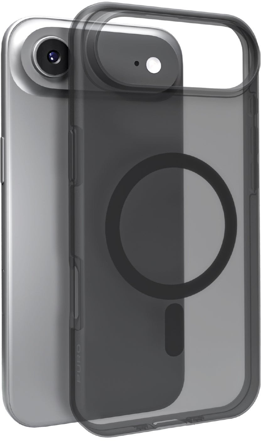 Etui silikonowe Puro Daylight kompatybilne z Magsafe na iPhone 17 Air - półprzezroczyste czarne