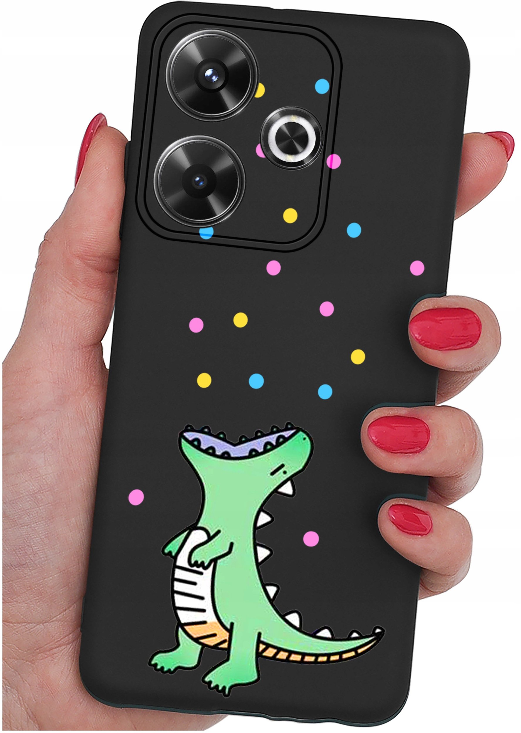 Etui do Xiaomi Redmi 13 4G WZORY |SILIKONOWE MATT CASE + SZKŁO 9H