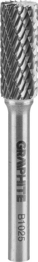 Graphite FREZ DO METALU HM TYP B (WALCOWY Z OSTRZAMI NA GÓRZE) 10 X 25 MM TRZPIEŃ 6 X 45 MM 55H357 GRAPHITE