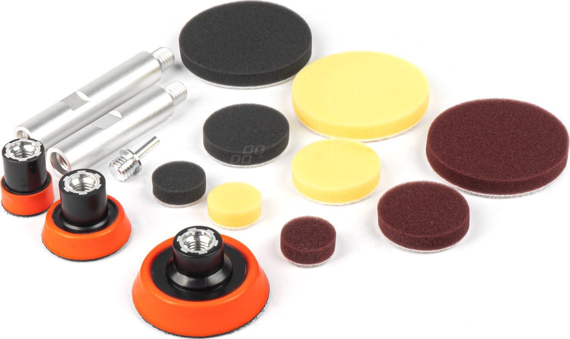 AMiO Gąbki pady polerskie mini zestaw do polerowania detali 15 el. amio-03700