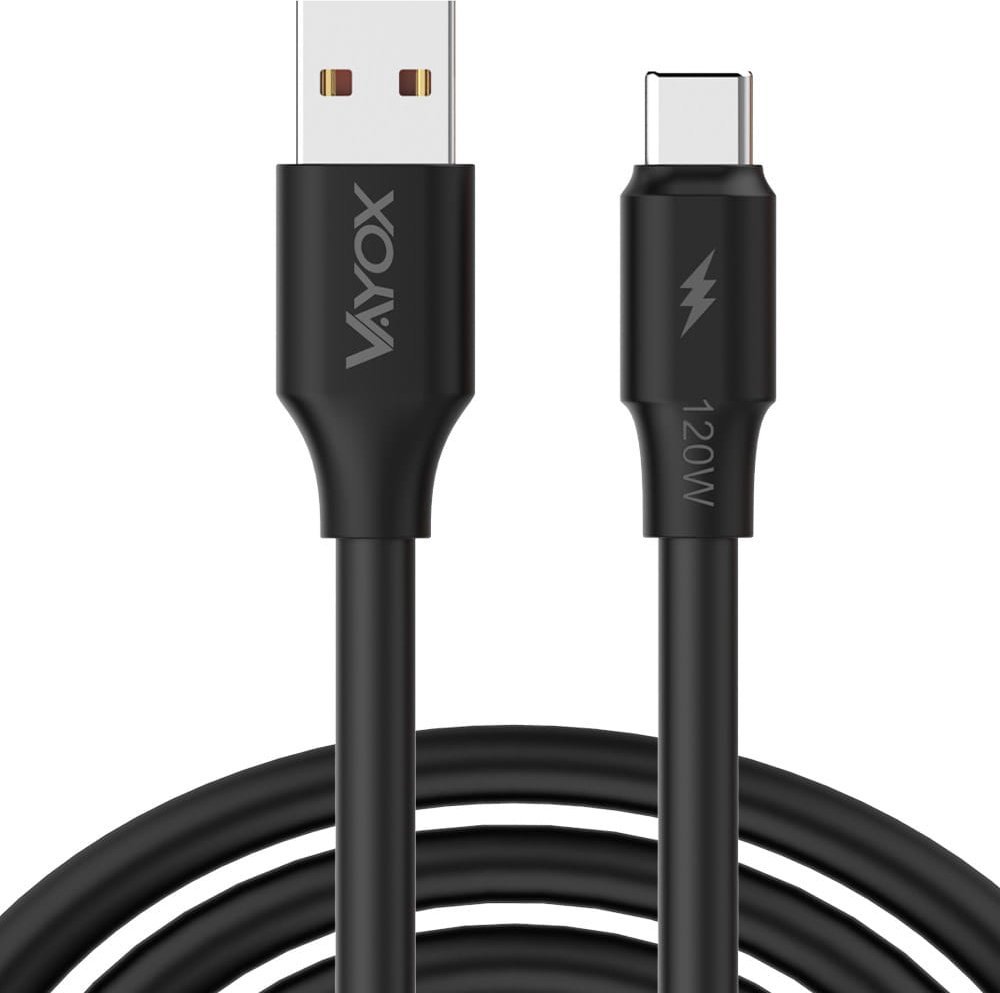 Kabel USB Vayox USB-A - USB-C 1 m Czarny (KX4240)
