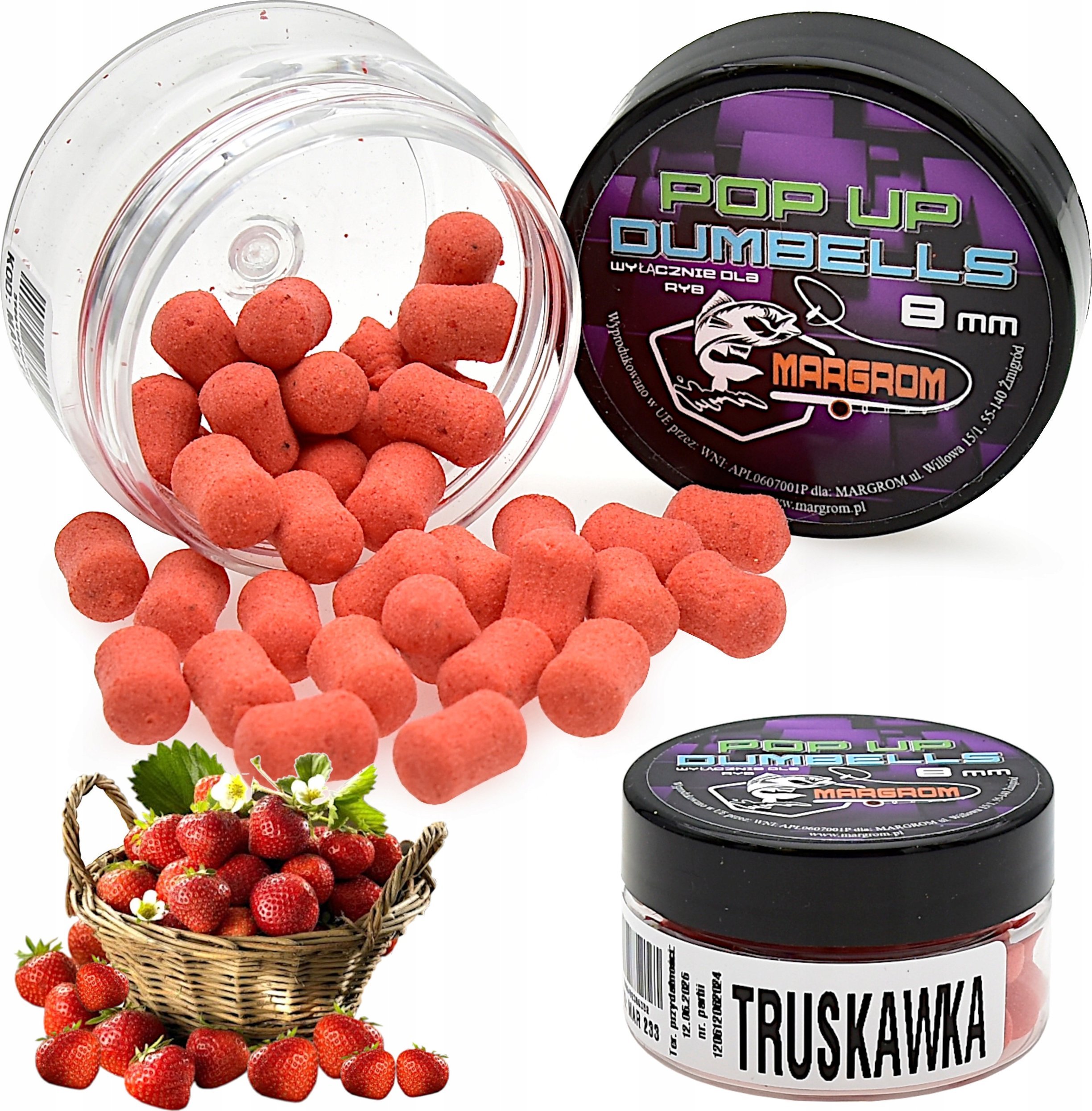 Margrom Dumbells POP UP 8 mm Margrom TRUSKAWKA przynęt Method Feeder