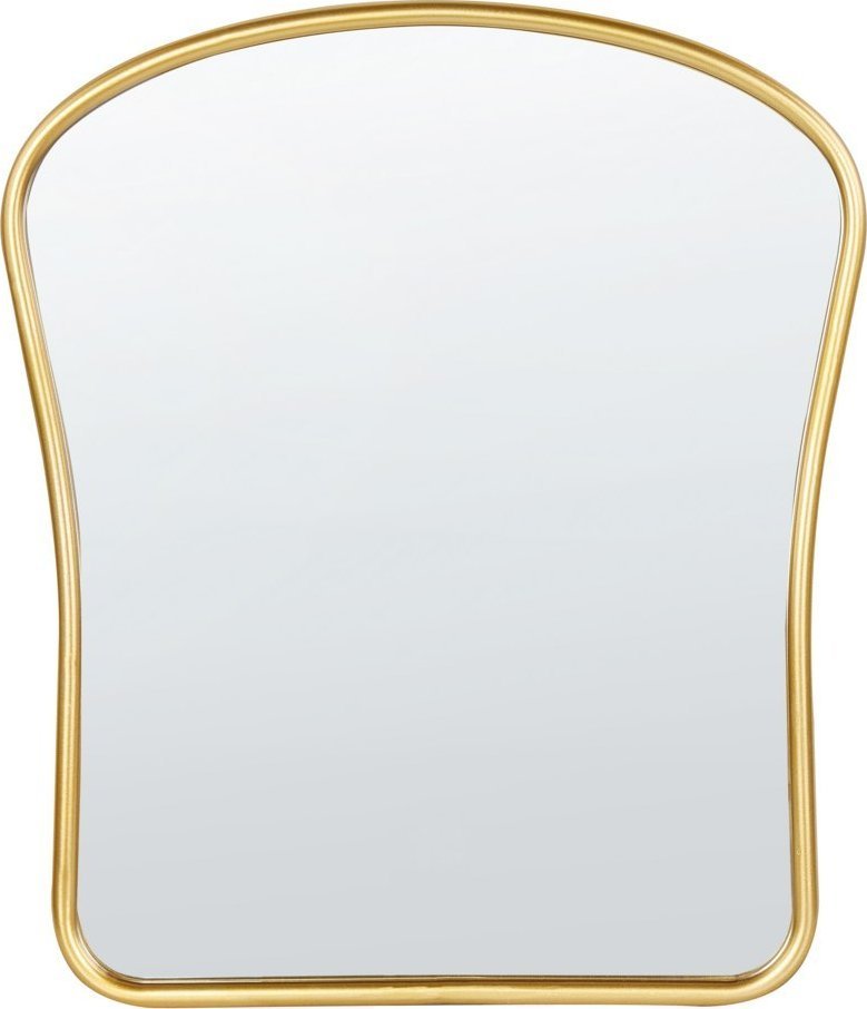 Beliani Metalowe lustro ścienne 45 x 52 cm złote NOTH
