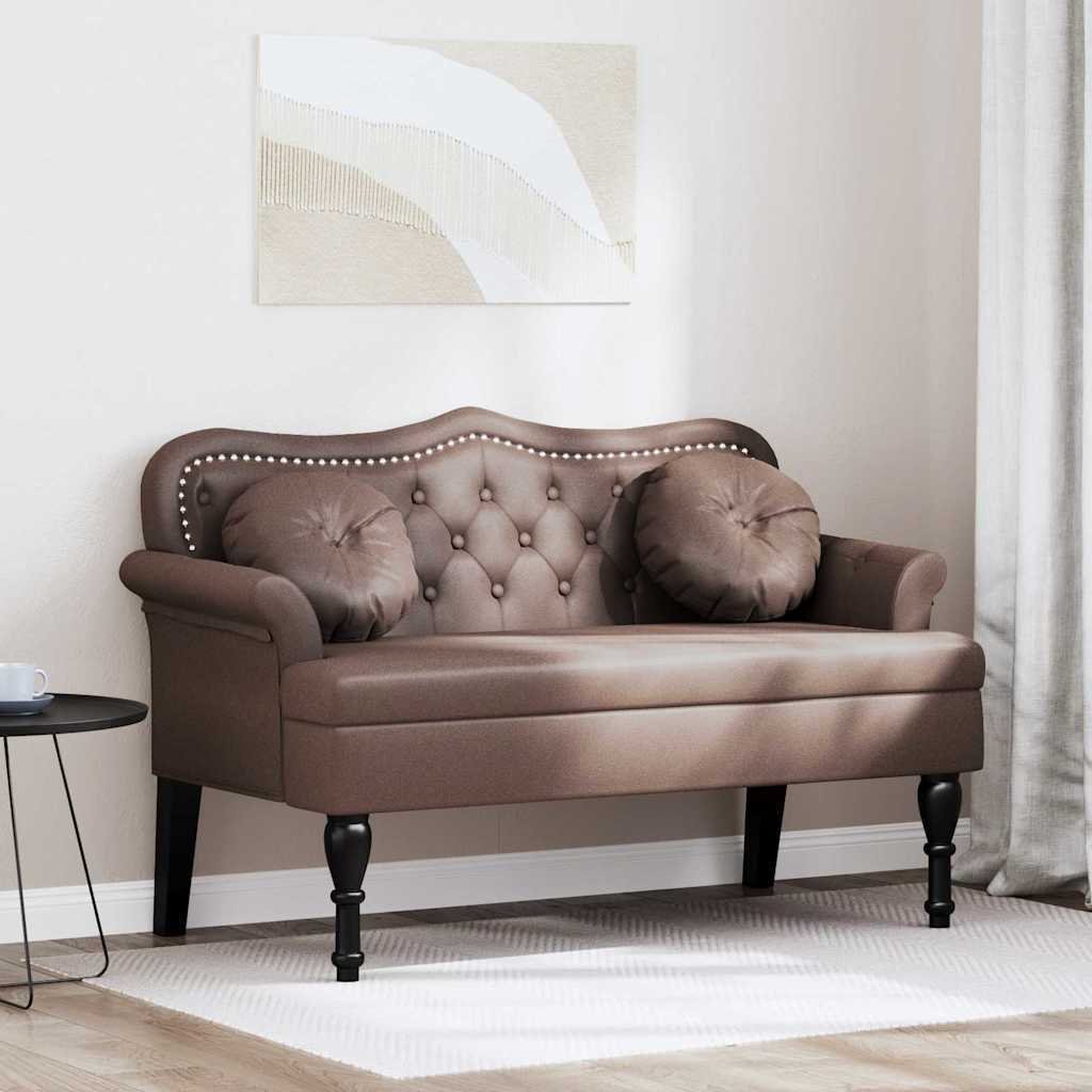 vidaXL Fotel Chesterfield Brązowy 120,5 x 65 x 75 cm Skóra
