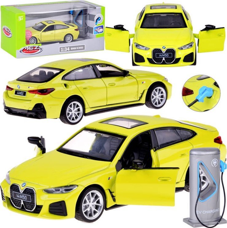 Jokomisiada Auto metalowe Elektryczne BMW i4 M50 Gran Coupe dźwięk światła ZA5044