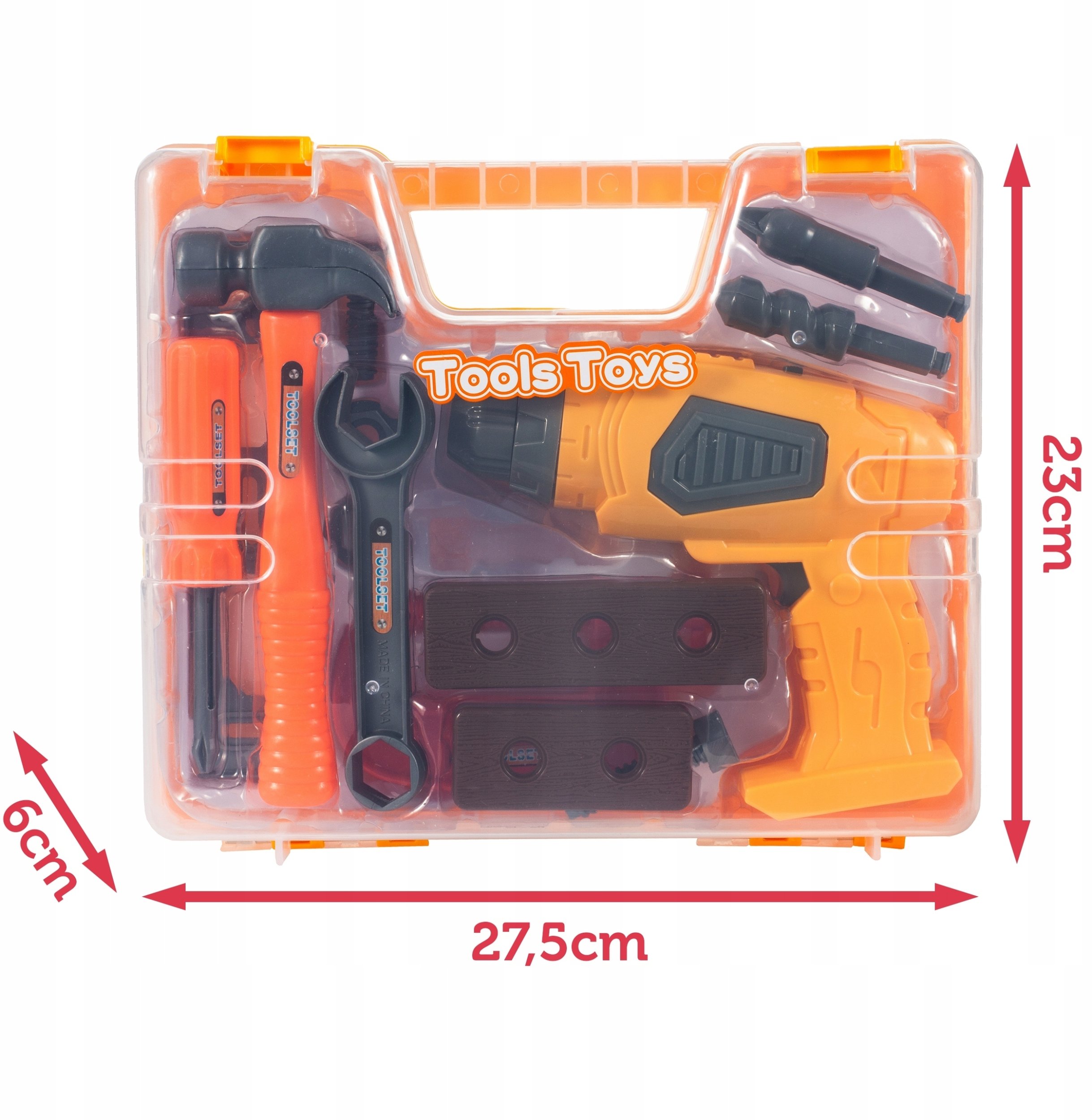 Walizka z narzędziami dla dzieci z wkrętarką 14 el.