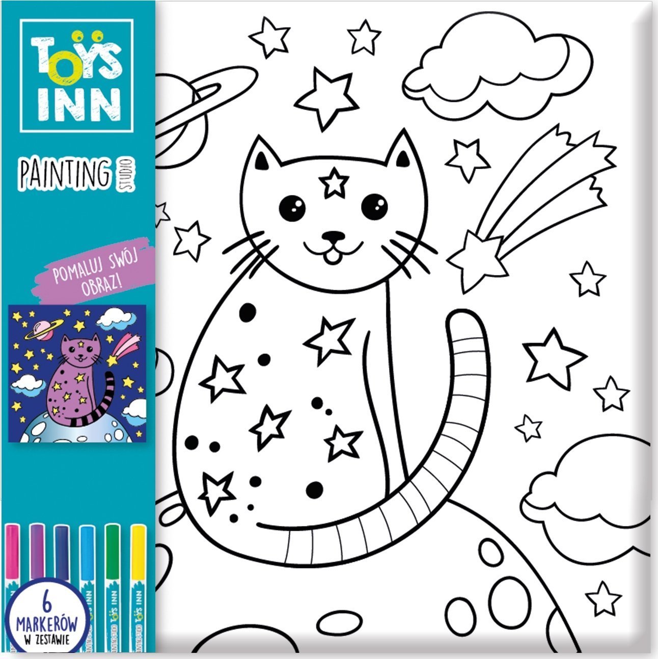 Stnux Obraz do kolorowania z markerami Kot 8370 STNUX