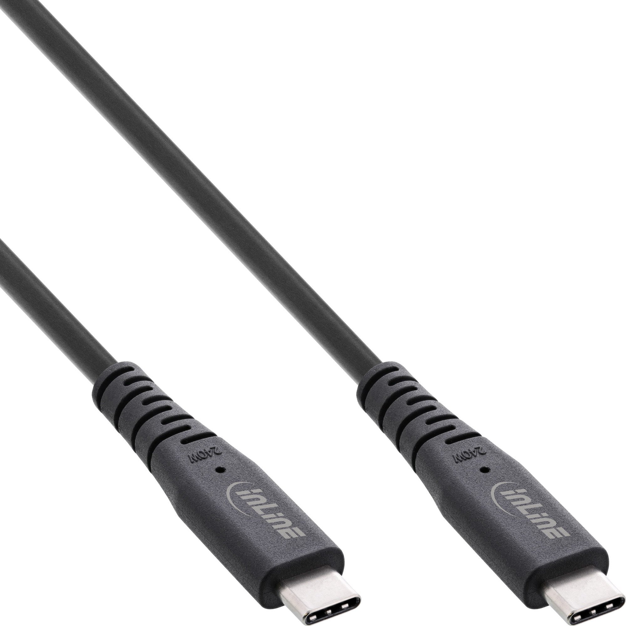 Kabel USB InLine USB-C - USB-C 1 m Czarny (35901I)