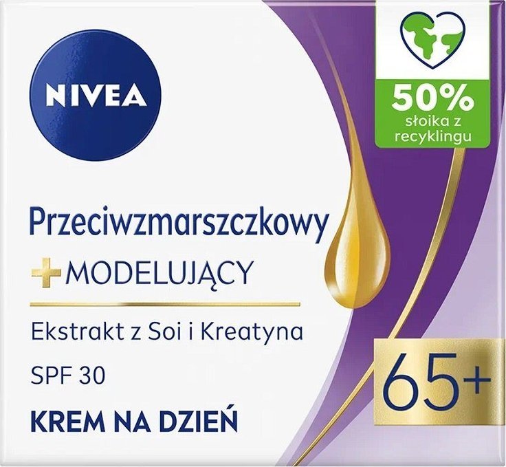 Nivea Przeciwzmarszczkowy + modelujący krem na dzień SPF30 65+ 50ml
