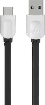 Kabel USB Mobilari USB-A - USB-C Biało-czarny (M555039)