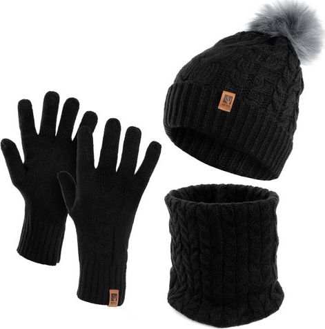 HEYO Zimowy zestaw damski czapka komin i rękawiczki HZ0004 Heyo