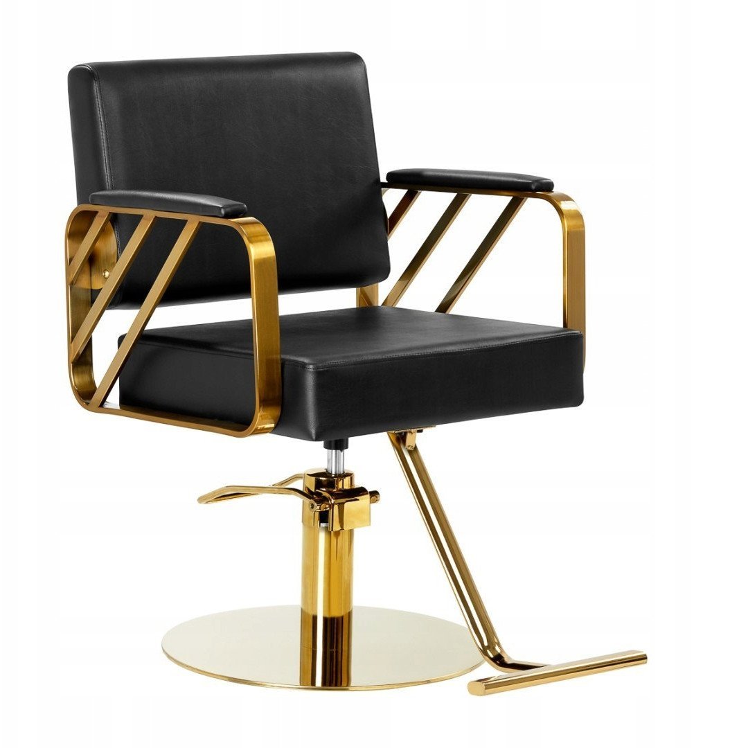 Gabbiano fotel fryzjerski Genua złoto czarny