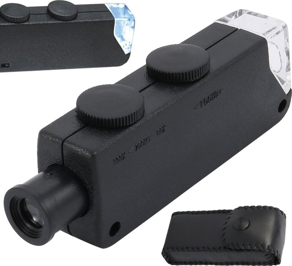 Mikroskop Verk Lupa jubilerska mikroskop 60x 100x led zoom focus Lupa jubilerska mikroskop 60x 100x led zoom focus