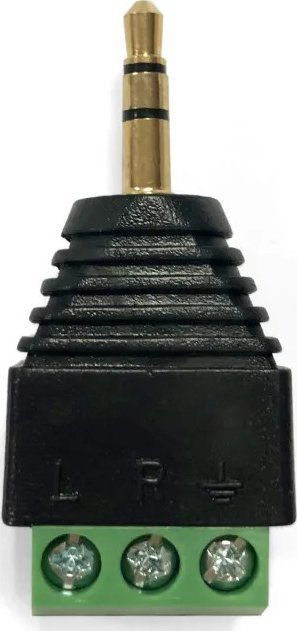 Aigostar Wtyk RCA męski 3.5 mm z szybkozłączem AV czarno-zielony Wtyk RCA męski 3.5 mm z szybkozłączem AV czarno-zielony