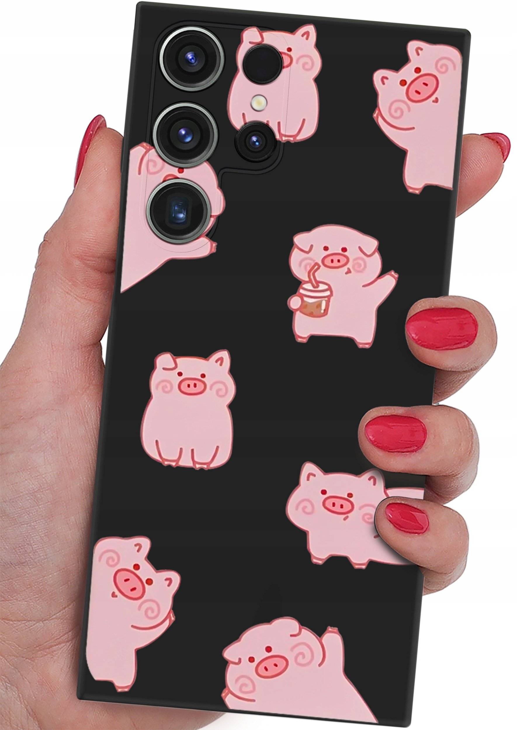 ETUI do Samsung Galaxy S24 Ultra CASE WZORY SOFT MATT PLECKI + SZKŁO 9H