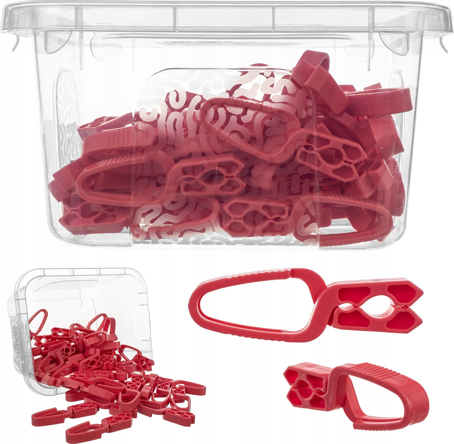 Kadax KADAX Klamerki na pran 50szt+multibox 0302 czerwon