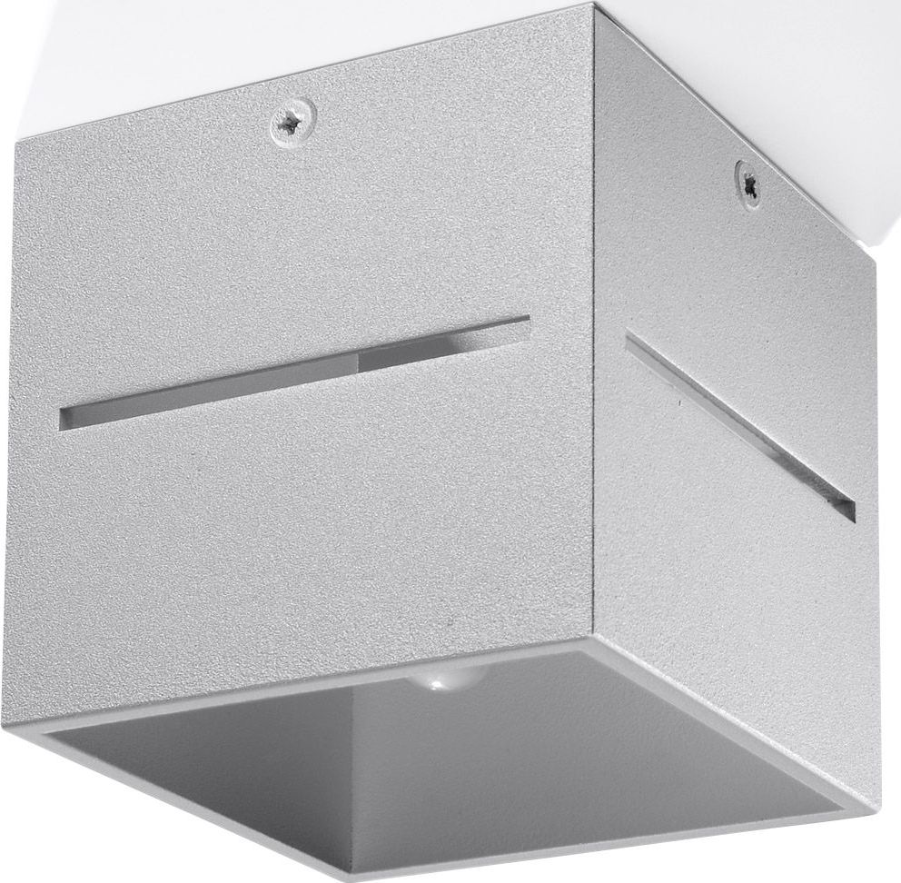 Lampa sufitowa Lumes Designerski plafon sześcian E798-Lobi - szary