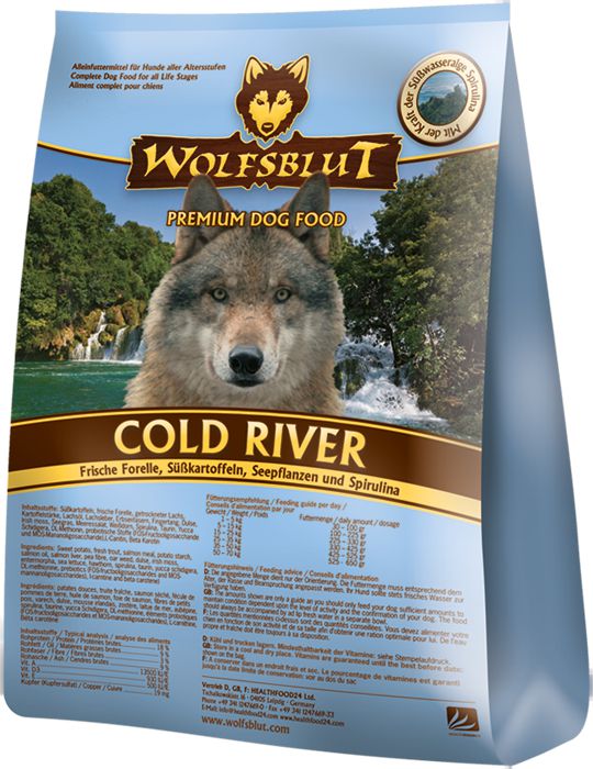 Wolfsblut Dog Cold River - pstrąg i bataty 2kg