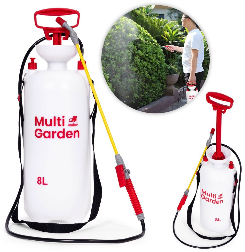 xxxxxxxxxxxxxxxx Verk Group (Verk) Opryskiwacz ciśnieniowy 8L ogrodowy ręczny 2.2-2.5 bar długa lanca pompa tłokowa MultiGarden