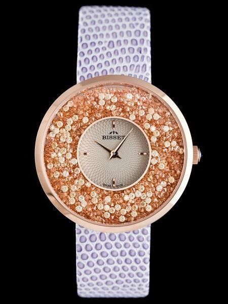 Zegarek Bisset ZEGAREK DAMSKI BISSET BSAE04 - white/purple (zb541b)