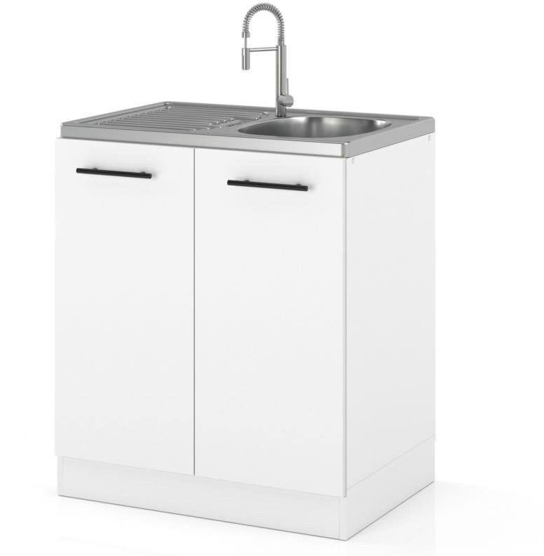 szafka kuchenna modułowa stojąca pod zlew z uchwytami 60cm spremium biały