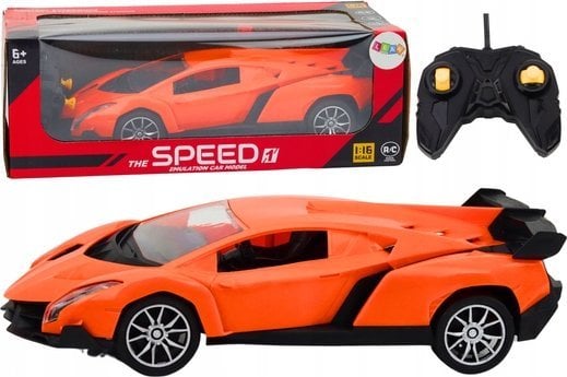 LeanToys Zdalnie Sterowany Samochód Sportowy Pomarańczowe Auto RC 1:16