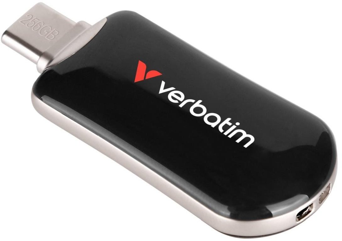 Pendrive Verbatim Plectra 256GB USB-C 3.0 Black
