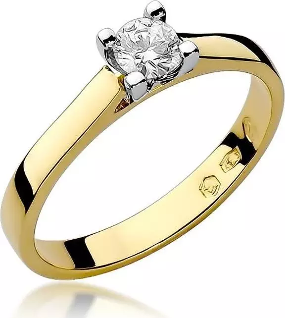 Best Diamonds złoty pierścionek z brylantem 0.30ct 14