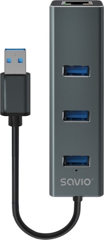 HUB USB Savio 1x RJ-45 + 3x USB-A 3.0 (SAVIO AK-58)