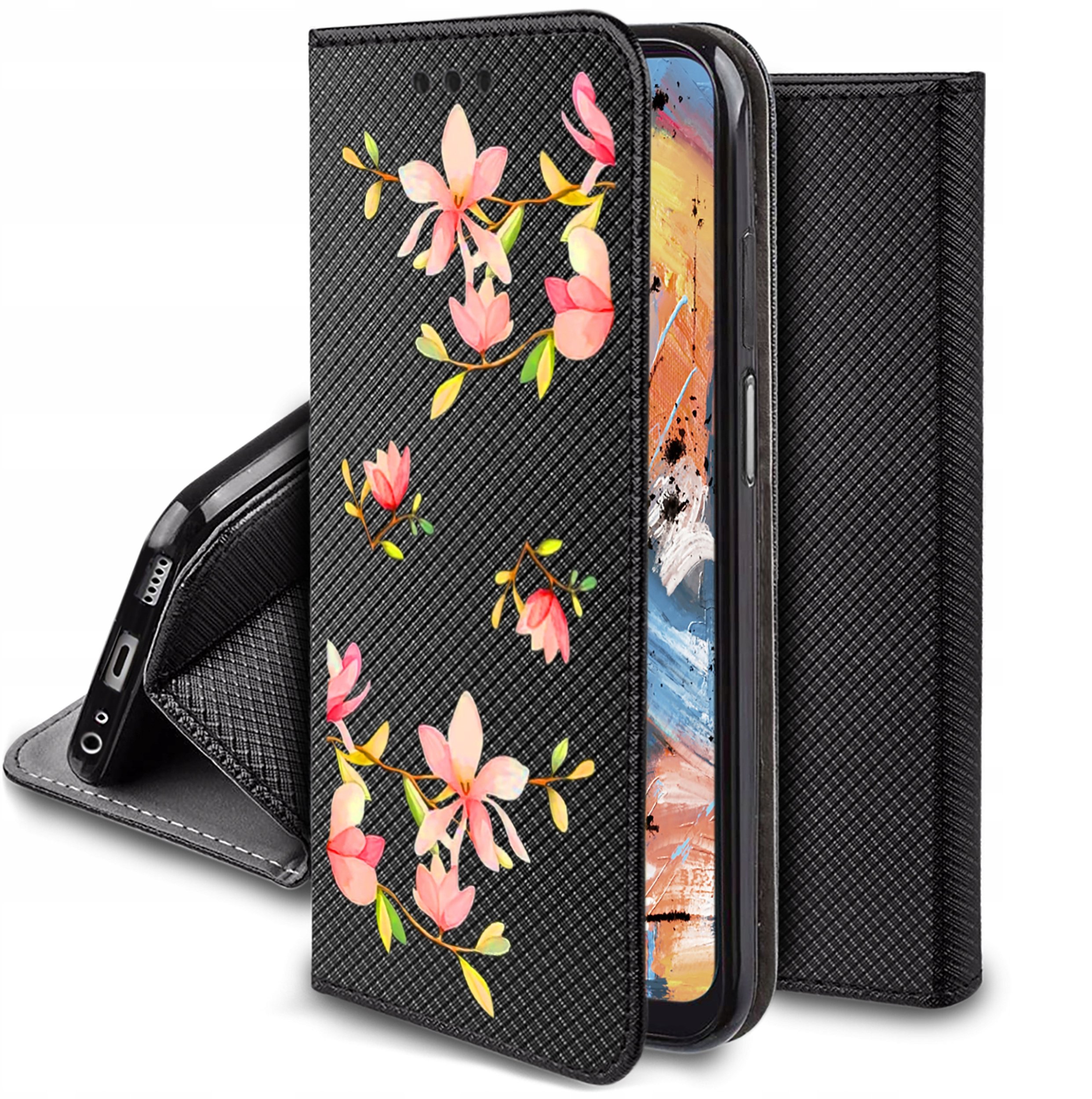 Etui do Samsung Galaxy M15 5G MAGNET WZORY CASE PORTFEL + SZKŁO 9H