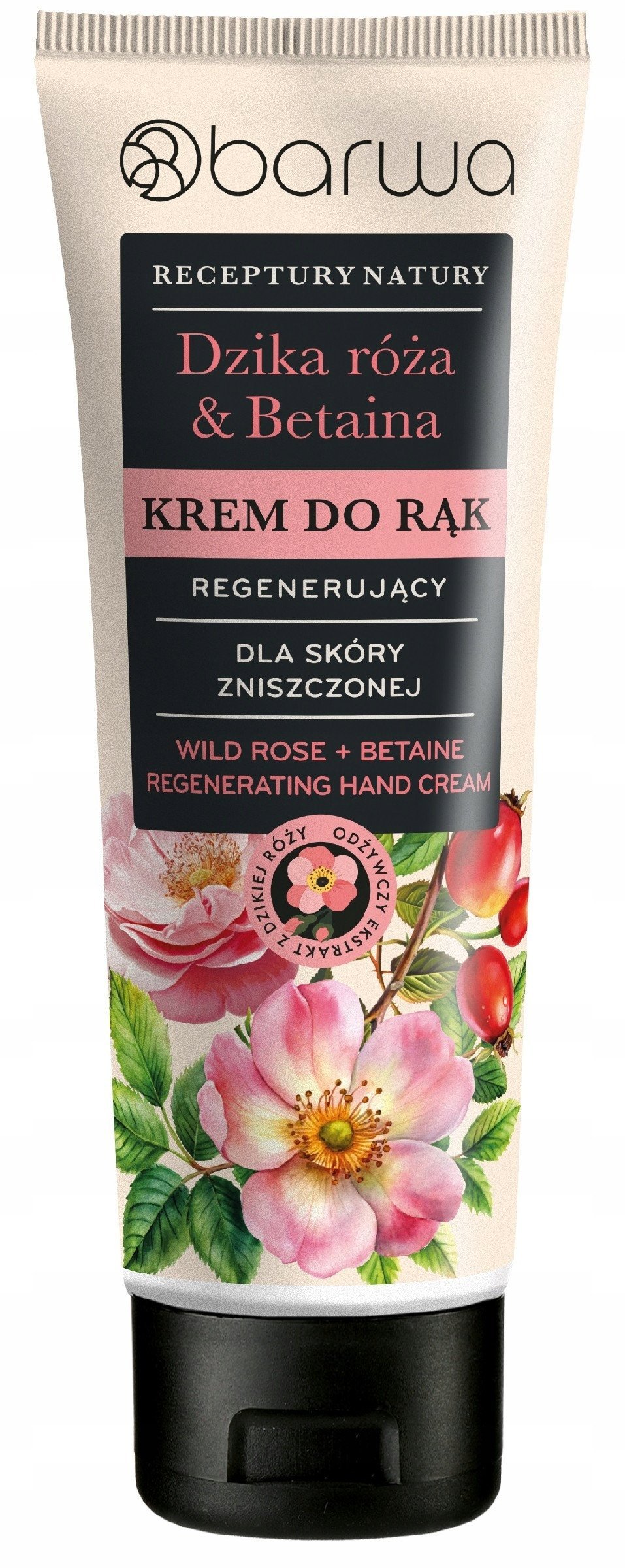 BARWA Receptury Natury Krem do rąk regenerujący - Dzika Róża & Betaina 100 ml