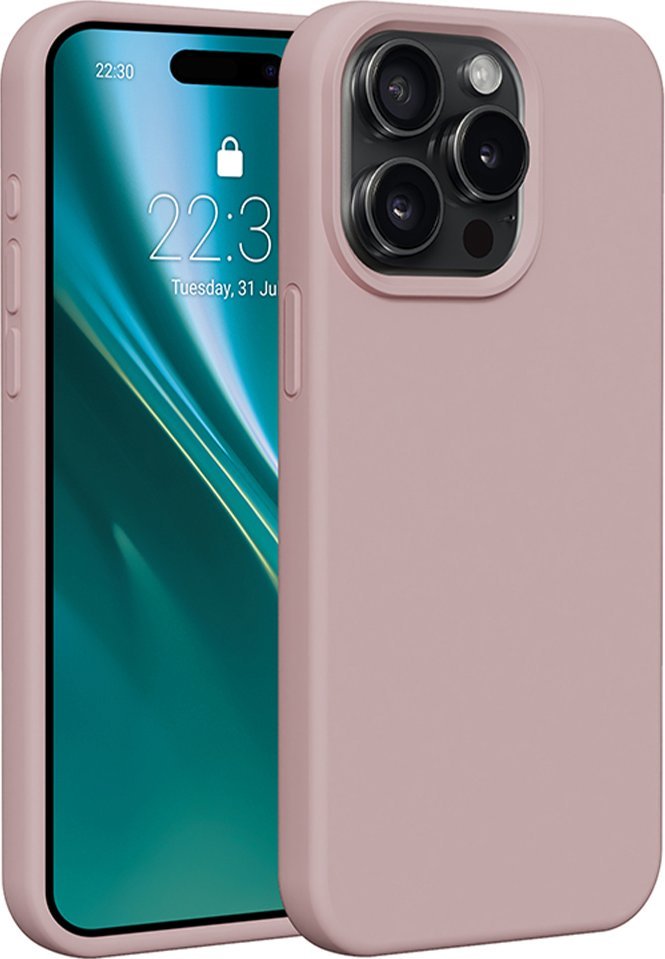 Etteri Nakładka Etteri Silicone Case do iPhone 15 Pro Max 6,7" jasnoróżowa