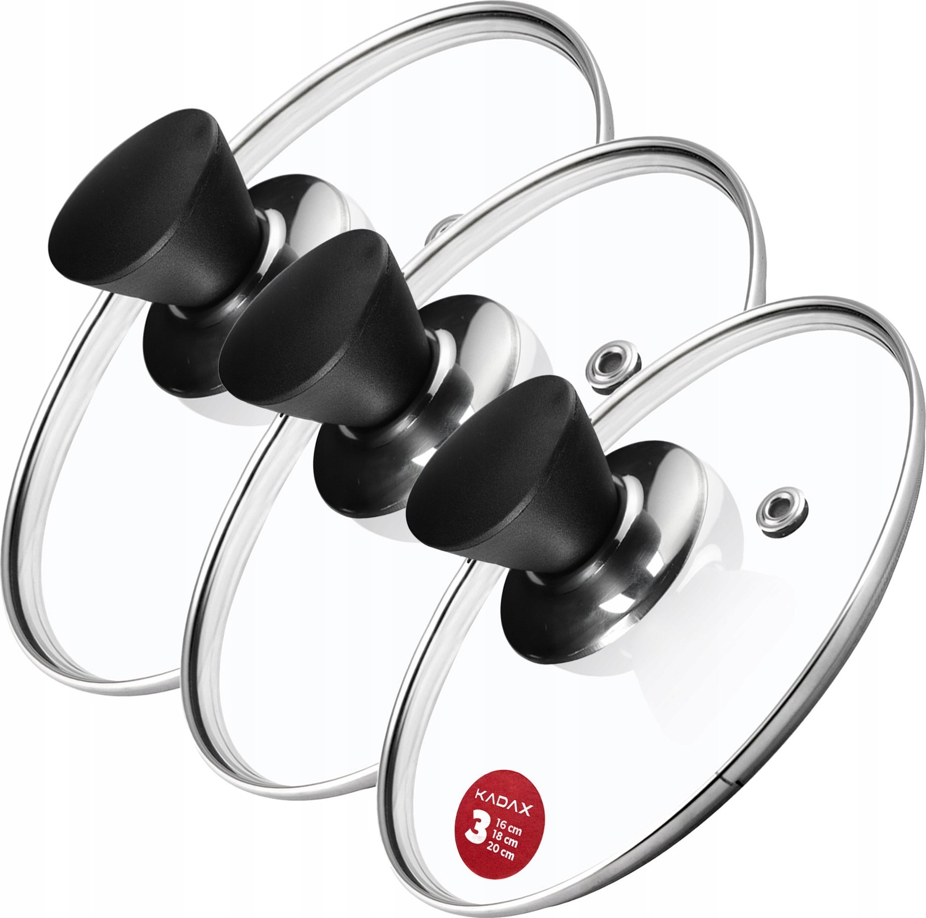 Kadax KADAX Pokrywka Szklana Pokrywa Zestaw 16/18/20cm