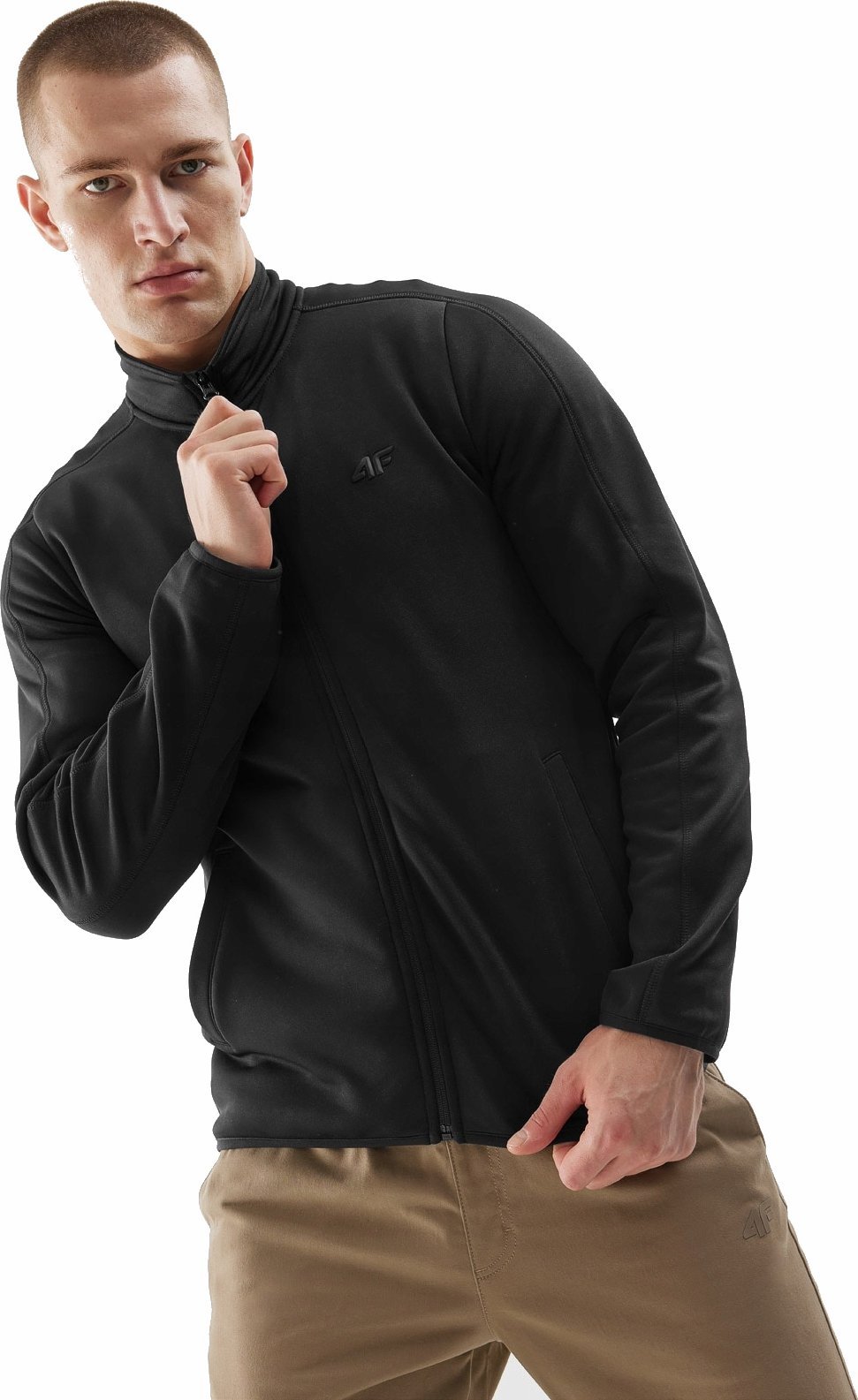 4f POLAR MĘSKI NA ZAMEK CIEPŁA BLUZA ZE STÓJKĄ 4F M206 r S