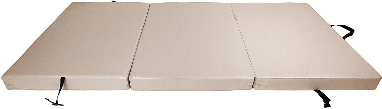 UnderFit Materac gimnastyczny składany trzyczęściowy 210 x 100 x 10 cm beżowy