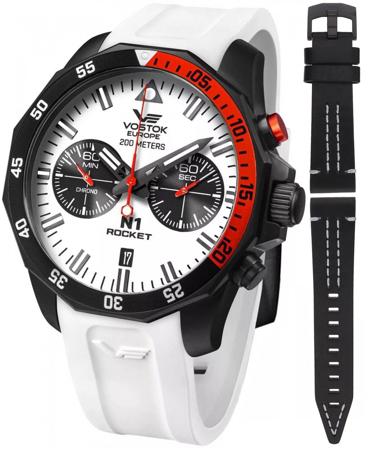 Zegarek męski Vostok Europe 6S21-225C620SW biały