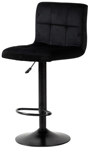 Hoker D2BW Krzesło Barowe Fotel obrotowy WELUR Regulowana wysokość EDUKAMP