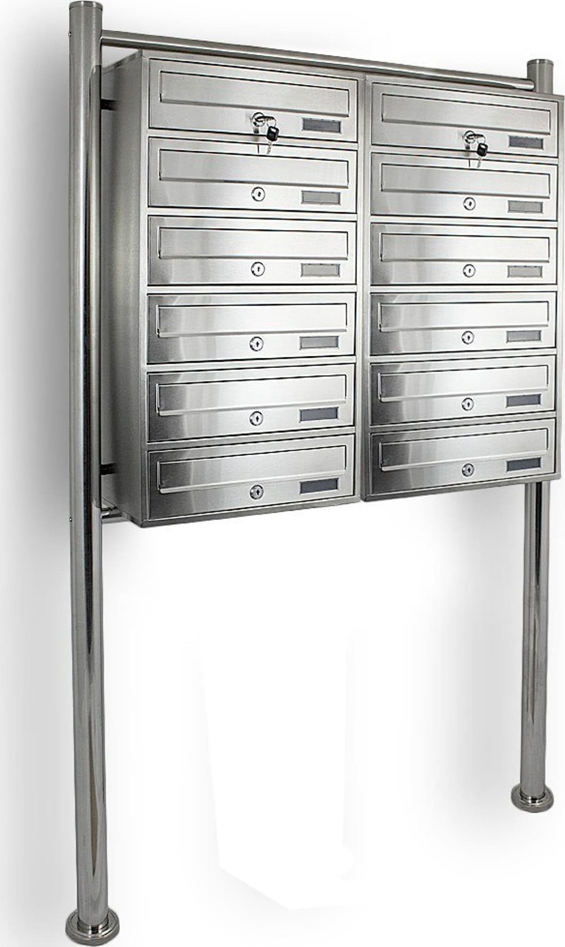 Bituxx SKRZYNKA POCZTOWA LOKATORSKA 2x6 METALLIC STAL NIERDZEWNA